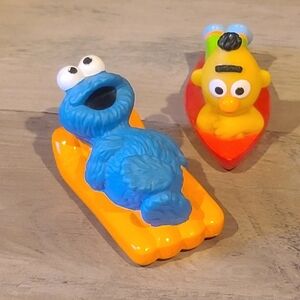 Vintage Sesame Street Cookie Monster and Bert Bath Toys Collect [ Read Details ]